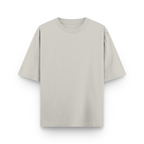 Beige Oversized Tee with Minimal Design